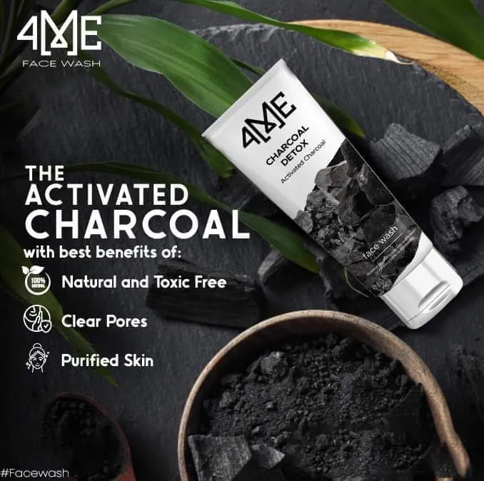 4ME CHARCOAL DETOX ACTIVATED CHARCOAL FACE WASH