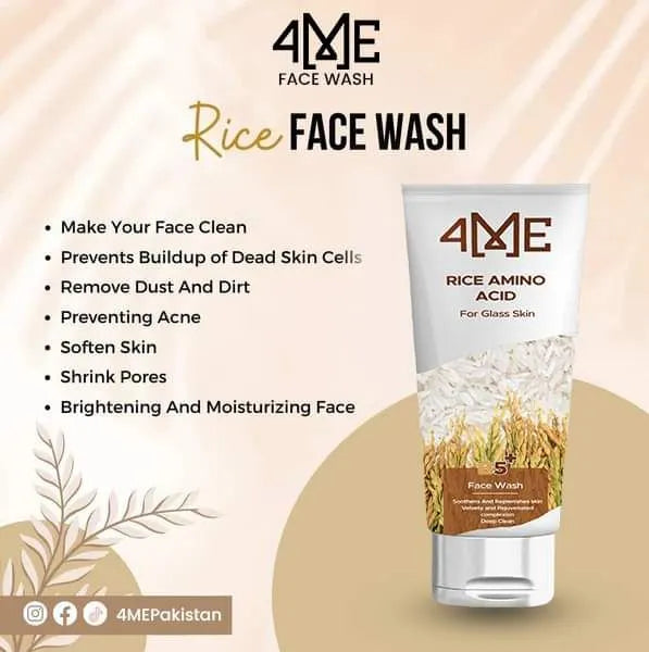 4ME Rice Amino Acid For Glass Skin Face Wash